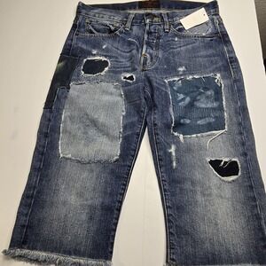 Fourth Of November Mens Distressed Jean Jorts Size 32.  Free Shipping A8